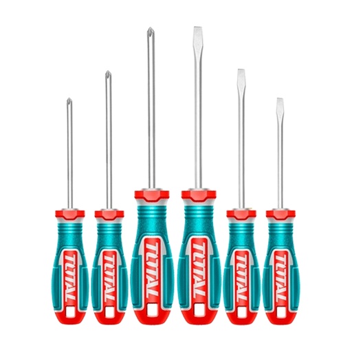[20567] JUEGO DESTORNILLADORES X 6 PCS PUNTA IMANTADA SUPER TOTAL (TKSDS0626)