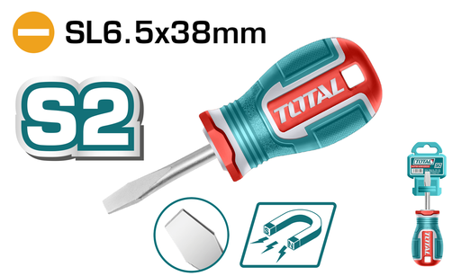 [20765] DESTORNILLADOR 1/4X1 1/2" PUÑO (-) PUNTA IMANTADA INDUSTRIAL SUPER TOTAL  (TSDSL6038)