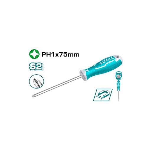 [16538] DESTORNILLADOR 3/16X3" (+) PUNTA INMANTADA INDUSTRIAL TOTAL (THT26PH1075)