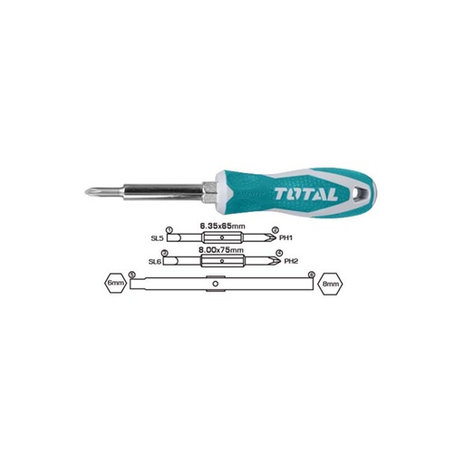 [15504] DESTORNILLADOR 6 EN 1 IMANTADO TOTAL (THT2506076)