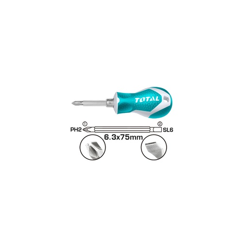 [15423] DESTORNILLADOR DOBLE PUNTA CROMO VANADIUM TOTAL (THT250216)