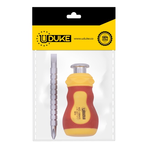 [8270K] DESTORNILLADOR DOBLE PUNTA PUNO CON SEGURO (1/4X1-21/2) PQT X 1 UDUKE