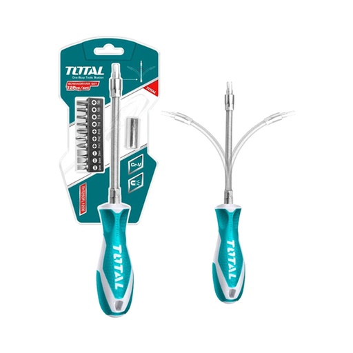[14870] DESTORNILLADOR FLEXIBLE EN BLISTER INCLUYE 12 PUNTAS TOTAL (THT250FL1206)
