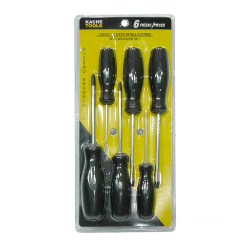 [21091] DESTORNILLADOR KACHE TOOLS JUEGO X 6 PZS (6143)