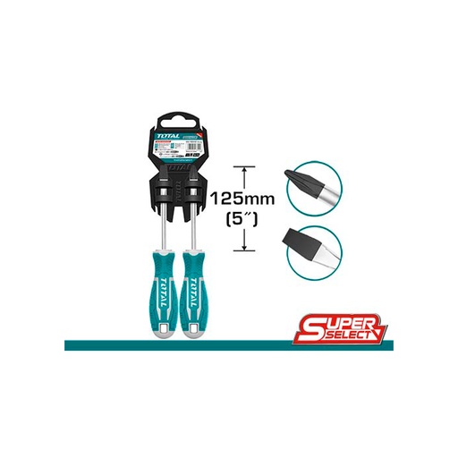 [15668] DESTORNILLADOR PALA Y ESTRIA JUEGO X 2 PZS SUPER SELECT TOTAL (THT250201)