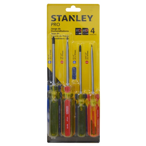 [10706] DESTORNILLADOR STANLEY PRO X 4 (JUEGO) (69-169)(STHT69169)