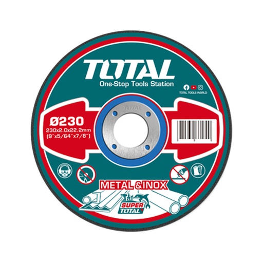 [20764] DISCO CORTE METAL/ACERO INOXIDABLE 9" SUPER TOTAL (TAC2202301)