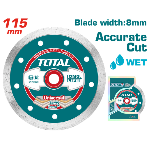 [17401] DISCO DE CORTE DIAMANTADO CONTINUO  4 1/2 115MM TOTAL (TAC2121153)