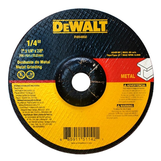 [697] DISCO DEWALT P/M 7 X 1/4 (DW54850)