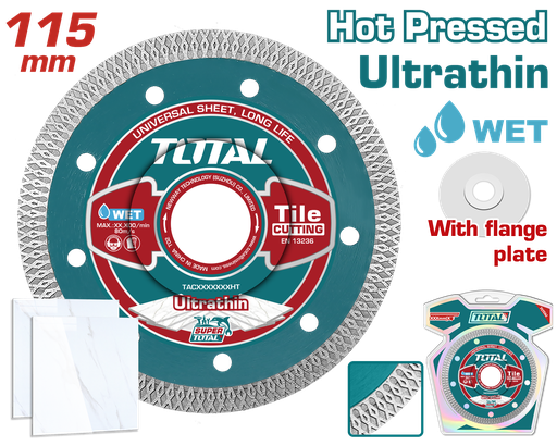 [20956] DISCO DIAMANTADO CONTINUO 4 1/2"  CORTE BALDOZA,MARMOL, CERAMICA INDUSTRIAL SUPER TOTAL (TAC2181151HT)
