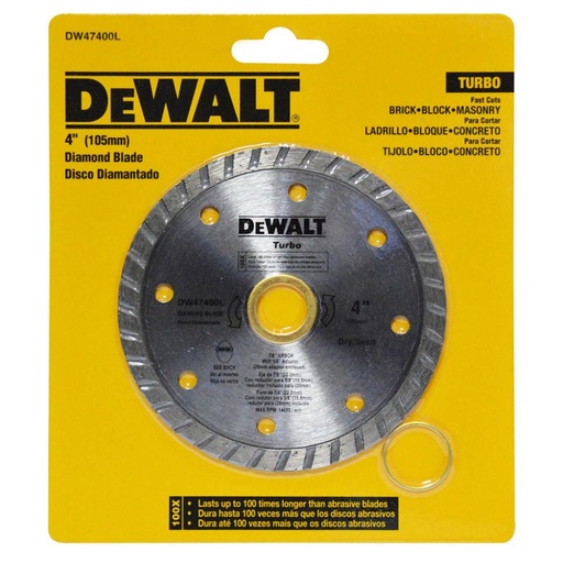 [7917] DISCO DIAMANTADO TURBO DEWALT 4 1/2 (DW47450HP)