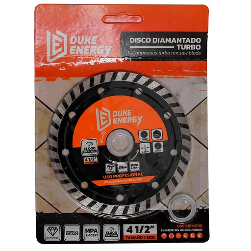[7336] DISCO DIAMANTADO TURBO DUKE ENERGY PROFESIONAL 4 1/2 (DDT115) (HT30018)