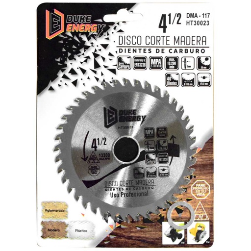 [7341] DISCO MADERA DUKE ENERGY PROFESIONAL (4 1/2X40) (HT30023)