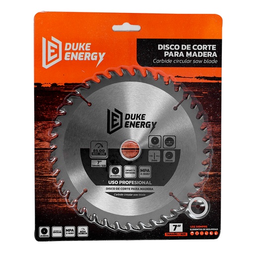 [7343] DISCO MADERA DUKE ENERGY PROFESIONAL (7X40) DMD740 (HT30025)