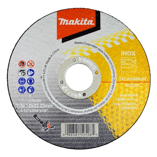 [19315] DISCO MAKITA METAL/ACERO INOX 4/12*1MM*7/8 WA46 (D-75524)