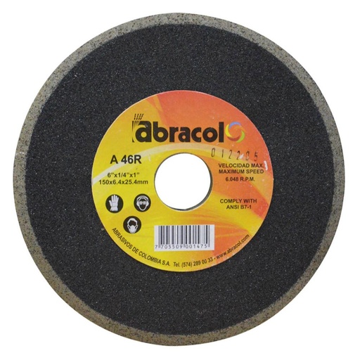 [7901] DISCO PARA AFILAR CUCHILLA DE GUADANA ABRACOL 6 (RT1 150X6X3175 A46 PG (ABR1A0046061)