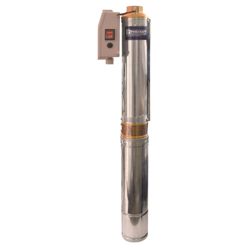 [10555] ELECTRO BOMBA SUMERGIBLE TIPO BALA 2 HP - 1490 W PARA AGUA LIMPIA (ALT MAX 100 MTRS 110V TOOLCRAFT (TC4577)