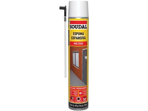 [20015] ESPUMA DE POLIURETANO MULTIUSO 500+250ML  SOUDAL (121144)