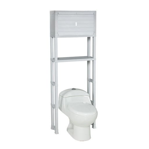 [17289] ESTANTE ORGANIZADOR DE BAÑO CON PUERTAS GRIS RIMAX (12978)