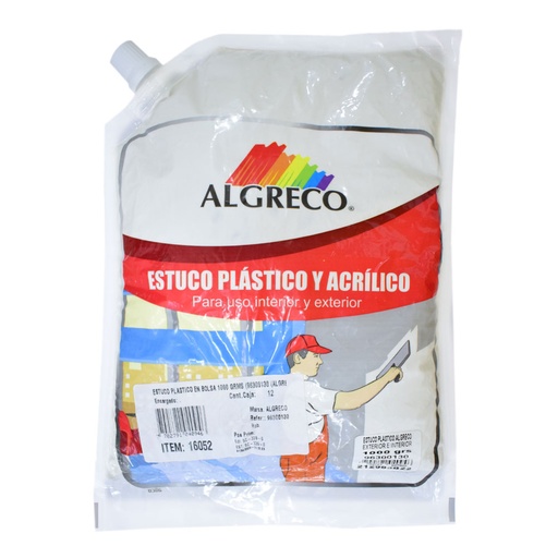 [16052] ESTUCO PLASTICO EN BOLSA 1000 GRMS (96300130 (ALGRECO)