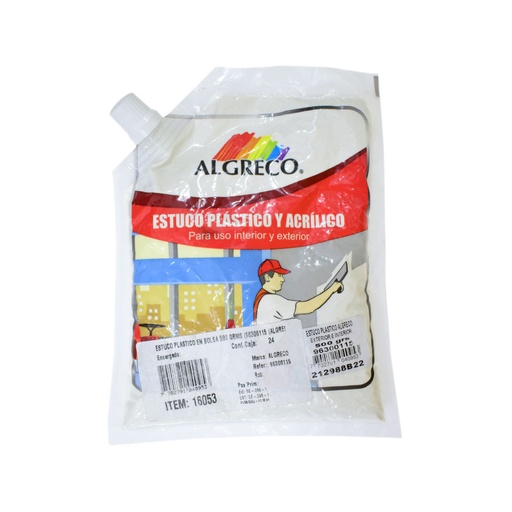 [16053] ESTUCO PLASTICO EN BOLSA 500 GRMS (96300115 (ALGRECO)