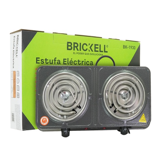 [20538] ESTUFA ELECTRICA 2 PUESTOS 2.000W BLANCA (BK-1930)