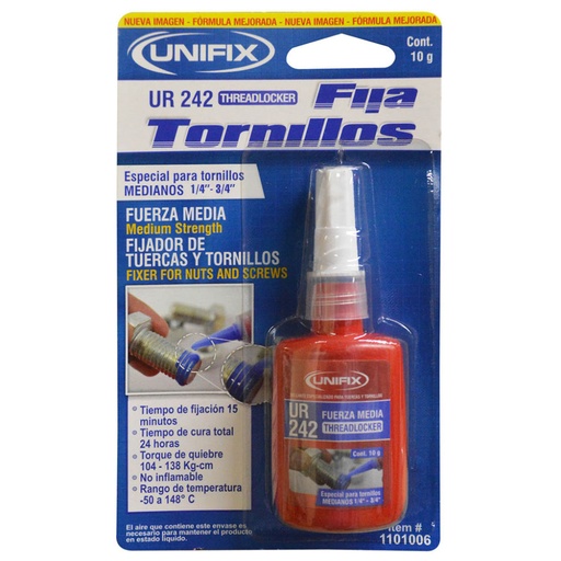 [5001] FIJA TORNILLOS FUERZA MEDIA FINIX 10 GRS (TRABAROSCAS) (1101006)