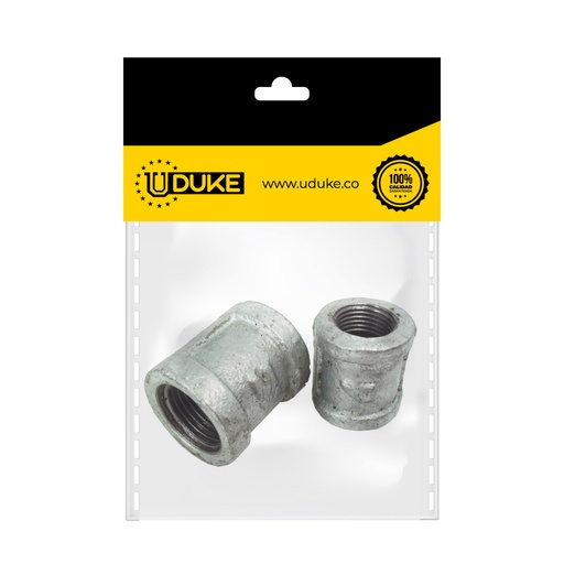 [7550K] GALVANIZADO UNION 1/2 PQT X 2 UDUKE