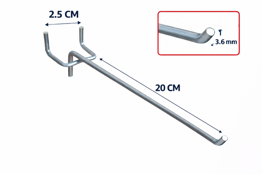 [14235] GANCHO EXHIBICION LARGO # 20 X DOCENA (20CM)