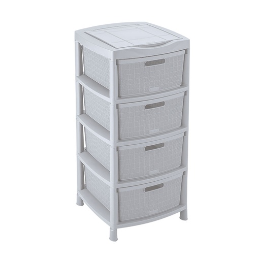 [16009] GAVETERO FIQUE 4 GAVETAS GRIS HIELO RIMAX (12549)