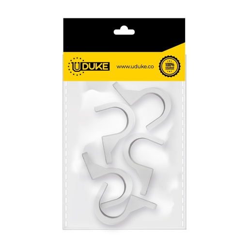 [3776K] GRAPA PLASTICA BLANCA 1/2 (AB0002) PQT X 5 UDUKE