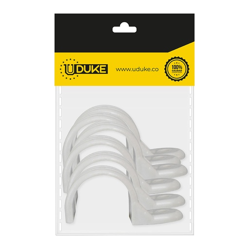 [2773K] GRAPA PLASTICA BLANCA 3/8 PQT X 6 UDUKE