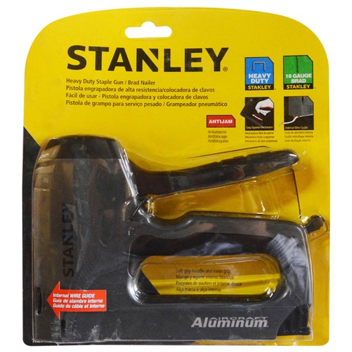 [9204] GRAPADORA + CLAVADORA TAPICERIA ALUMINIO STANLEY TRABAJO PESADO  (TR250)