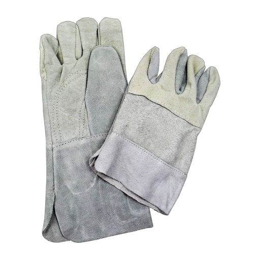 [2893] GUANTE CARNAZA LARGO FINO NACIONAL P/SOLDAR (15CM)