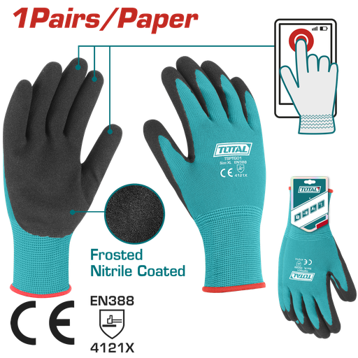 [21100] GUANTE DE NITRILO ESMERILADO XL SUPER TOTAL (TSPTG01)