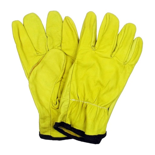 [8049A] GUANTE INGENIERO COMBINADO CORTO NACIONAL AMARILLO (BAQUETA/CARNAZA)