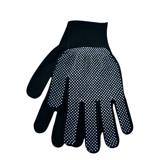 [8911C] GUANTE LLUVIA 1 CARA GRANDE NEGRO (PUNTOS BLANCOS)