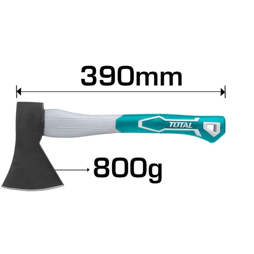 [15332] HACHA 800 G MANGO FIBRA DE VIDRIO TOTAL (THT788006)