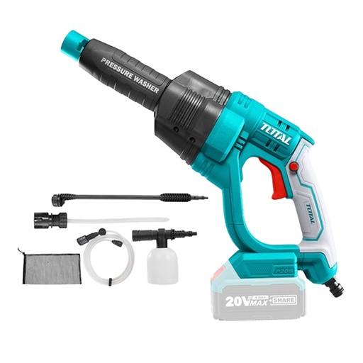 [15090] HIDROLAVADORA INALAMBRICA 20V PORTATIL BATERIA Y CARGADOR NO INCLUIDO TOTAL (TPWLI2008)