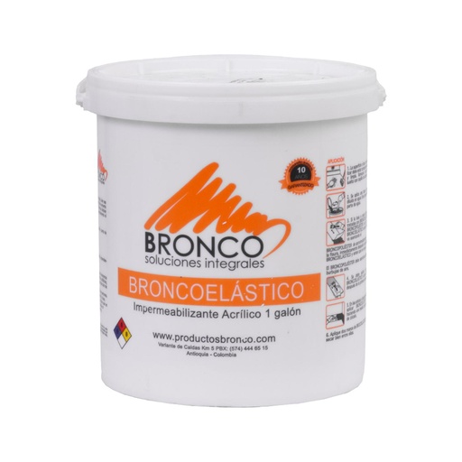 [18470] IMPERMEABILIZANTE ACRILICO 10 AÑOS BRONCOELASTICO GALON BLANCO (4BE4300004)