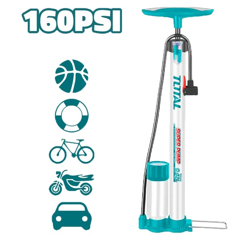 [16596] INFLADOR DE PIE 140PSI CON SOPORTE TOTAL (TMPP3811)