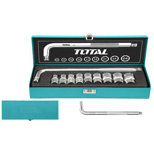 [16558] JUEGO DE COPAS X 10 PZS 1/2 (10-24MM) INDUSTRIAL TOTAL (THTL121101)