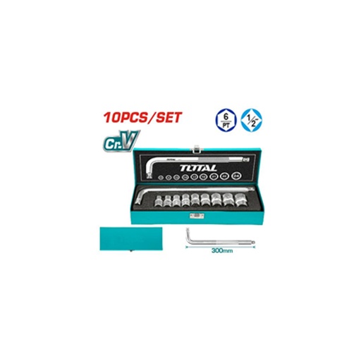 [16558] JUEGO DE COPAS X 10 PZS 1/2 (10-24MM) INDUSTRIAL TOTAL (THTL121101)