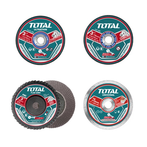 [21119] JUEGO DE DISCOS DE CORTE Y PULIR 3 " X 30 PZS SUPER TOTAL (TAC97630)