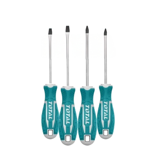 [16543] JUEGO DESTORNILLADORES X 4PCS PUNTA INMANTADA TOTAL (THT250604)