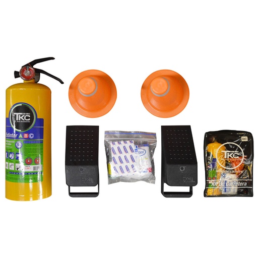 [5754] KIT CARRETERA PARA CARRO TKC ESTUCHE X 5 PCS -REGLAMENTARIO  (EXTINTOR DE 5 LBS) REF-106772