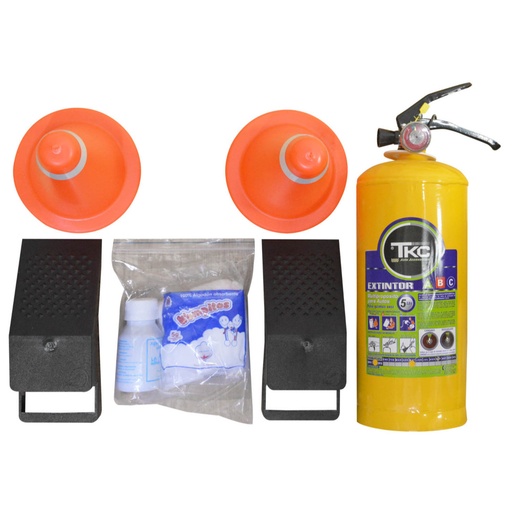 [9606] KIT CARRETERA PARA CARRO TKC X 4 PCS BOLSA -REGLAMENTARIO (EXTINTOR DE 5 LBS) REF-200878