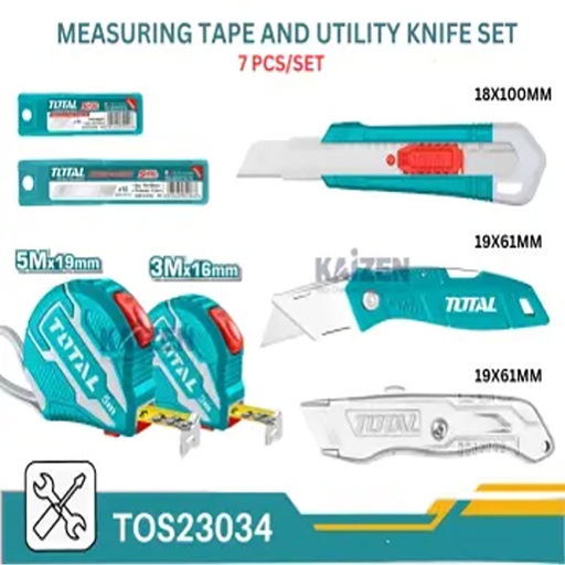 [17195] KIT DE  HERRAMIENTA 7 PZS TOTAL (TOS23034)