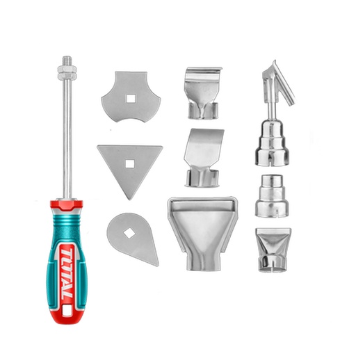 [20774] KIT DE ACCESORIOS PARA PISTOLA CALOR X 10 PZS INDUSTRIAL SUPER TOTAL (TBA1011)