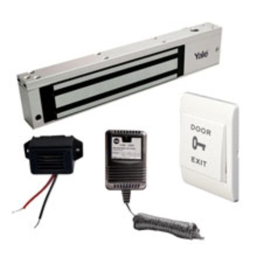 [M1144] KIT DE ELECTROIMAN YALE 280KG (600LBS) LED Y TEMPORIZADOR 12/24VCD ACCESORIOS ZL (6668)